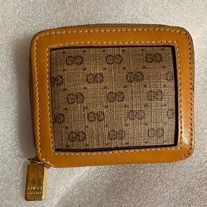 Gucci Gg Beige Original Canvas Micro Vintage Coin Purse